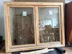 nieuw dubbelraam chalet/blokhut hout dubbelglas 134x105cm, Doe-het-zelf en Verbouw, Glas en Ramen, Ophalen, Gevelraam of Ruit