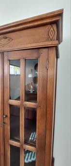Teak houten vitrinekast, Huis en Inrichting, Kasten | Vitrinekasten, Ophalen, Gebruikt, Teakhout, 50 tot 100 cm
