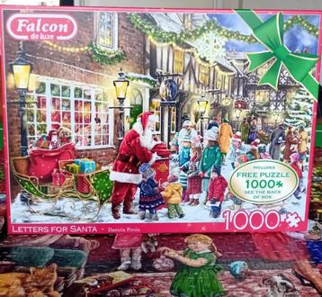 Falcon - dubbele puzzel - Letters for Santa - 2x1000 stukjes beschikbaar voor biedingen