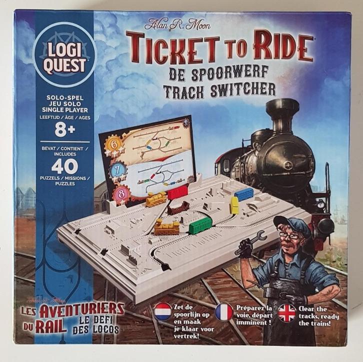 Ticket to Ride de Spoorwerf Logi Quest, Hobby en Vrije tijd, Gezelschapsspellen | Bordspellen, Zo goed als nieuw, Een of twee spelers