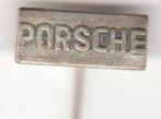 Porsche zilver of zilverkl. dik metaal. rechthoek, Verzamelen, Speldjes, Pins en Buttons, Verzenden, Zo goed als nieuw, Transport