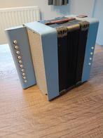 blauwe antieke harmonica, Muziek en Instrumenten, Overige merken, Gebruikt, Overige formaten, Ophalen of Verzenden