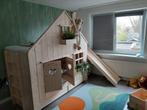 Houten huisjesbed stapelbed incl glijbaan!, Kinderen en Baby's, Ophalen, Zo goed als nieuw, Hout