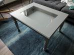 Salontafel - grijs - glasplaat - gebruikt, Huis en Inrichting, Tafels | Salontafels, Ophalen, Gebruikt, 50 tot 100 cm, Minder dan 50 cm