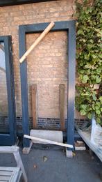 Hardhouten buitendeur met kozijn en HR++ dubbelglas, Doe-het-zelf en Verbouw, Deuren en Horren, Ophalen, Minder dan 80 cm, 200 tot 215 cm