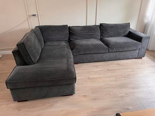 Antraciet Hoekbank WOOOD, Huis en Inrichting, Banken | Complete zithoeken, Gebruikt, Stof, Ophalen