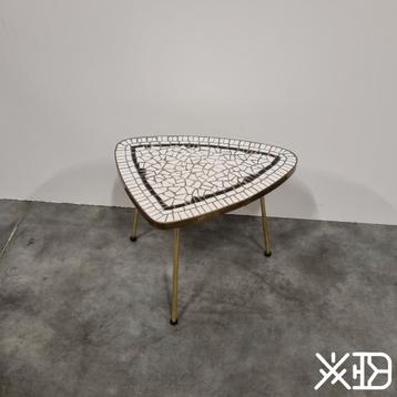 Vintage mozaiek 3 been bijzettafel plantentafel beschikbaar voor biedingen
