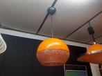 oranje kunststof hanglamp space age design jaren 70 retro, Huis en Inrichting, Lampen | Hanglampen, Kunststof, Gebruikt, ?, Minder dan 50 cm