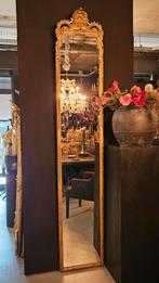 Antieke bladgouden damspiegel/penantspiegel..(2.62mtr.hoog.), Antiek en Kunst, Ophalen of Verzenden, Rechthoekig, Minder dan 50 cm
