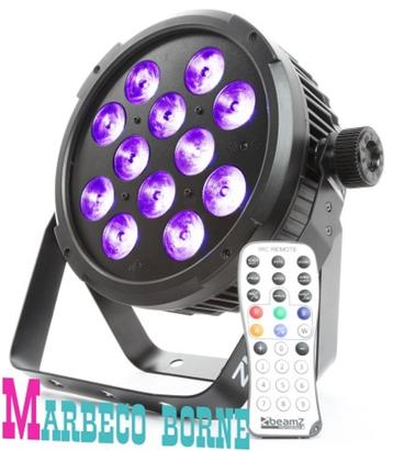 LED Flat Par spot 18x 1W RGB LED's DMX IR, Op=Op beschikbaar voor biedingen