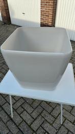 Grote off-white bloembak., Gebruikt, 40 cm of meer, Vierkant, Ophalen of Verzenden