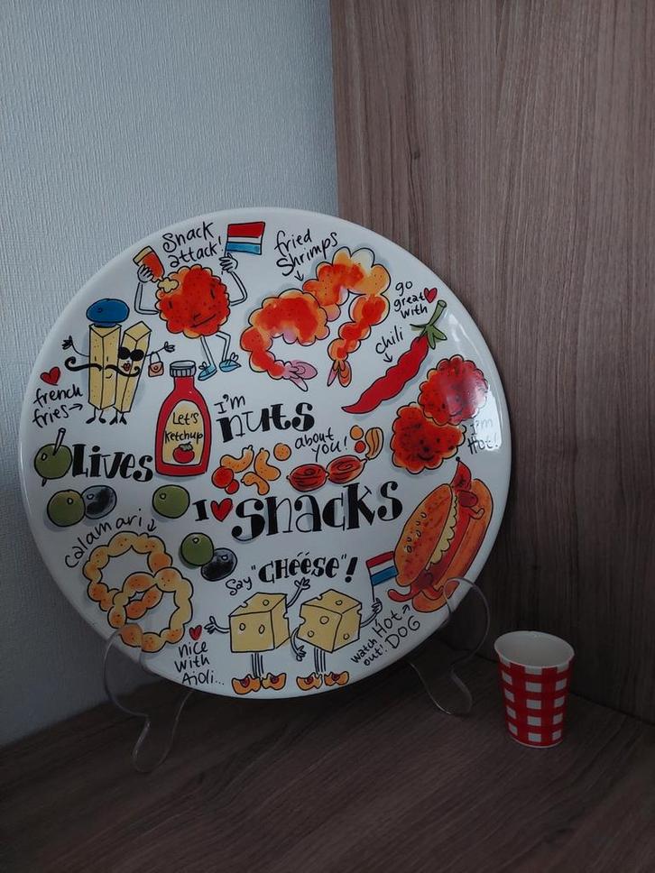 Blond Amsterdam Snackschaal, Huis en Inrichting, Woonaccessoires | Schalen en Manden, Zo goed als nieuw, Schaal, Rond, Porselein of Keramiek