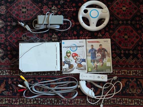 Nintendo Wii met controller en games, Spelcomputers en Games, Spelcomputers | Nintendo Wii, Gebruikt, Met 1 controller, Met games