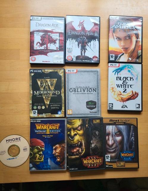 Computer Games: Warcraft, Elder Scrolls, Dragon Age, Spelcomputers en Games, Games | Pc, Zo goed als nieuw, Avontuur en Actie