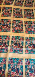 Grote, met Thangka print, Stoffen Lap - 1.45 x 8 Meter, Antiek en Kunst, Kunst | Niet-Westerse kunst, Ophalen of Verzenden