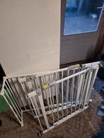 Hauck traphekje wit 75–80 cm, Kinderen en Baby's, Traphekjes, Ophalen, Gebruikt, Klemhekje, Metaal of IJzer