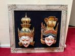 Houten Schilderijlijst met Indonesische Maskers, Ophalen