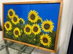 GROOT Schilderij met Zonnebloemen Acryl op canvas 125x85 cm, Huis en Inrichting, Woonaccessoires | Schilderijen, Tekeningen en Foto's