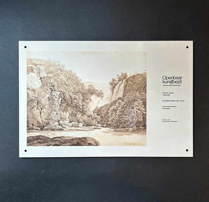 Kunststof coupebordje NS ‘H. de Voogd - Watervallen Tivoli’, Verzamelen, Spoorwegen en Tramwegen, Gebruikt, Trein, Ophalen of Verzenden