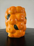 Oranje vaas in de vorm van een sinaasappel, Rond, Binnen, Ophalen of Verzenden, Zo goed als nieuw