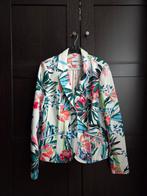 Airfield Blazer M 38 travelstof wit flora bloemen als nieuw, Maat 38/40 (M), Overige kleuren, Ophalen of Verzenden, Zo goed als nieuw