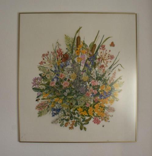 Lentense Borduur Schilderij in Mooie Gouden Lijst, Antiek en Kunst, Kunst | Schilderijen | Klassiek, Ophalen