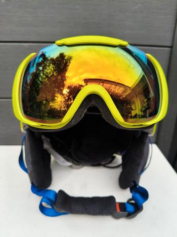 Groene Kinder Skihelm + Skibril (52-55cm) beschikbaar voor biedingen