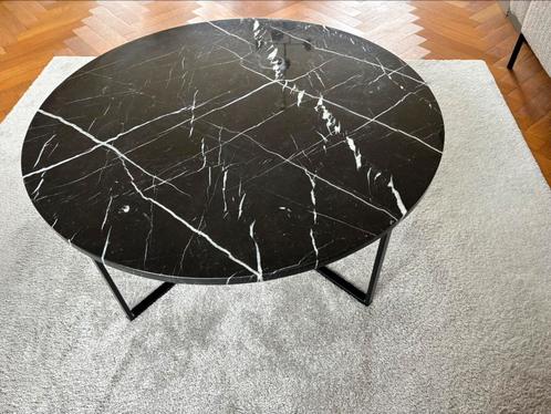 Marmeren salontafel, Huis en Inrichting, Tafels | Salontafels, Zo goed als nieuw, Minder dan 50 cm, 50 tot 100 cm, Rond, Ophalen