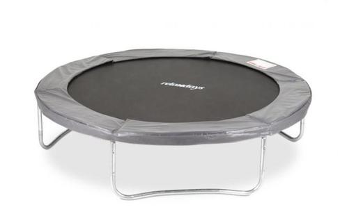 Relaxdays Trampoline tuin diameter 224 cm grijs, Kinderen en Baby's, Speelgoed | Buiten | Trampolines, Nieuw, Ophalen