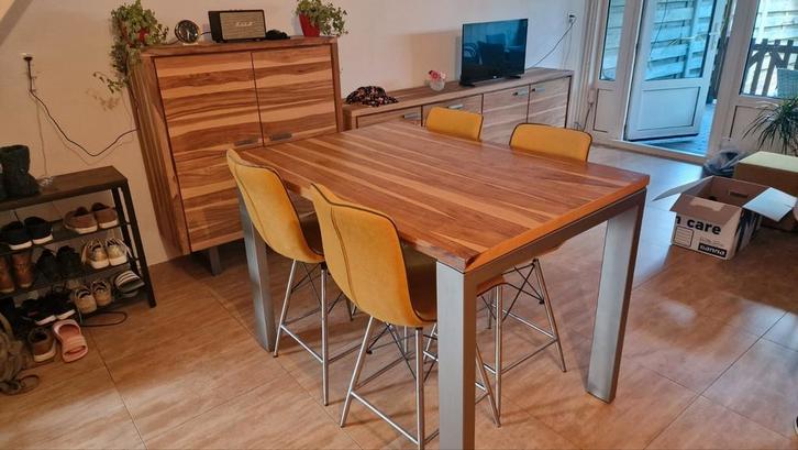 Xooon eetset hoge tafel en draaibare stoelen, Huis en Inrichting, Complete eetkamers, Gebruikt, Ophalen