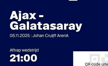 Ajax - Galatasaray Champions League VAK 121 beschikbaar voor biedingen