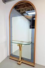 Vintage grote cristal art spiegel console tafel 1950s Italy, Huis en Inrichting, Ophalen, N, N, 200 cm of meer