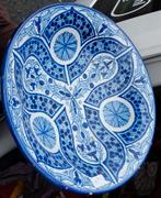 Antieke grote blauw-witte schaal, Ophalen of Verzenden