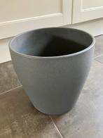 Sierpot donkergrijs, Tuin en Terras, Bloempotten, Ophalen of Verzenden, Zo goed als nieuw, Rond, Aardewerk