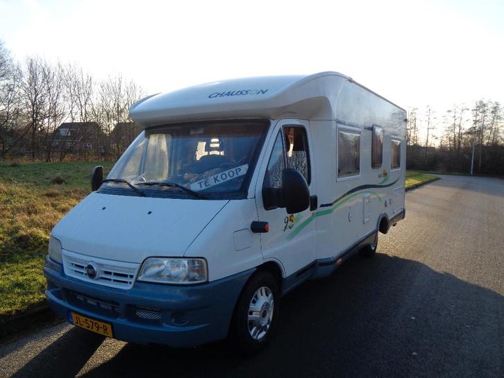 Fiat Chausson 2003 Trigano 2.8 160PK 2x 1pers. lengte bedden, Caravans en Kamperen, Campers, Particulier, tot en met 4, Half-integraal