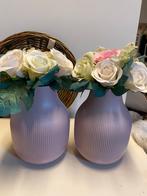 2.  Ikea rose vaas & nep boeket, Ophalen of Verzenden, Zo goed als nieuw