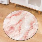 Roze Marmer Rond Vloerkleed / Tapijt Vloermat Steen Mat, Verzenden, Nieuw, Rond