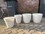 Kunststof bloempotten wit, Ophalen, Kunststof, Gebruikt, Rond