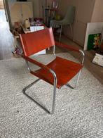 Vintage cognac buisframe stoel, Ophalen, Gebruikt, Bauhaus, Bruin