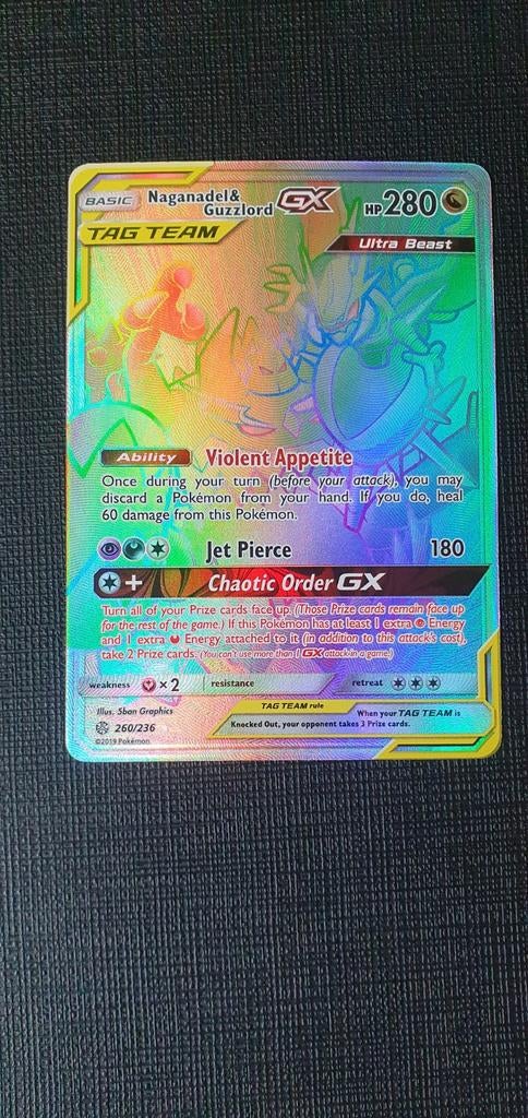 Tag Team Naganadel & Guzzlord GX 260/236, Ophalen of Verzenden, Zo goed als nieuw