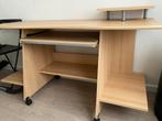 Houten Bureau met Opbergruimte, Ophalen, Met wielen, Gebruikt, Bureau