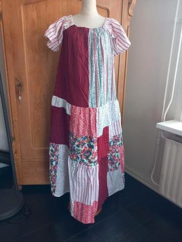 Unieke handmade maxi dress in patchwork style beschikbaar voor biedingen