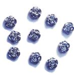 Roosjes - zilverkleurige cabochons van 10 mm rond (10 stuks), Hobby en Vrije tijd, Kralen en Sieraden maken, Verzenden, Nieuw