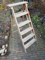 Houten ladder, Doe-het-zelf en Verbouw, Ladders en Trappen, Ophalen, Gebruikt, Ladder, Opvouwbaar of Inschuifbaar