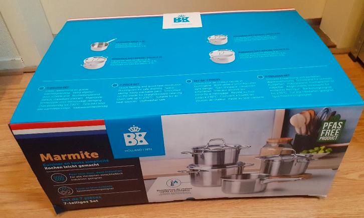 pannenset BK Marmite nieuw pfas vrij, Huis en Inrichting, Keuken | Potten en Pannen, Nieuw, Pannenset, Rvs, Ophalen of Verzenden