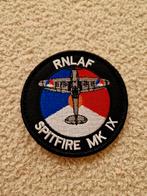 Patch RNLAF Spitfire MK IX Luchtmacht, Ophalen of Verzenden, Zo goed als nieuw, Patch, Badge of Embleem