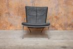 ZGAN! lichtgrijze leren Harvink Uncle Sam design fauteuil, Huis en Inrichting, Fauteuils, Ophalen, Harvink, Minder dan 75 cm, Design