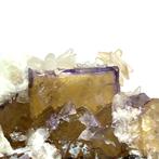 Prachtige combinatie van Fluoriet met Calciet en Bariet, Ophalen of Verzenden, Mineraal