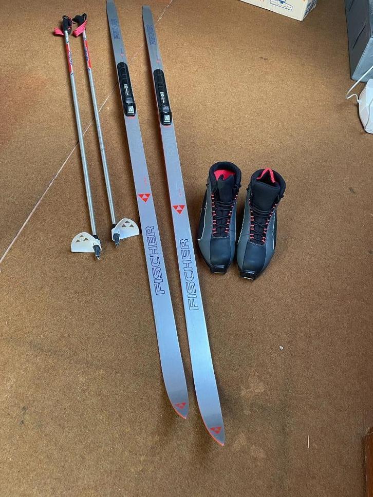 Langlauf ski's, Sport en Fitness, Skiën en Langlaufen, Zo goed als nieuw, Ski's, Langlaufen, Fischer, 180 cm of meer, Ophalen
