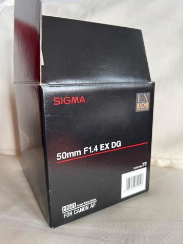 Sigma 50mm F1.4 EX DG Canon AF - Toplens! beschikbaar voor biedingen